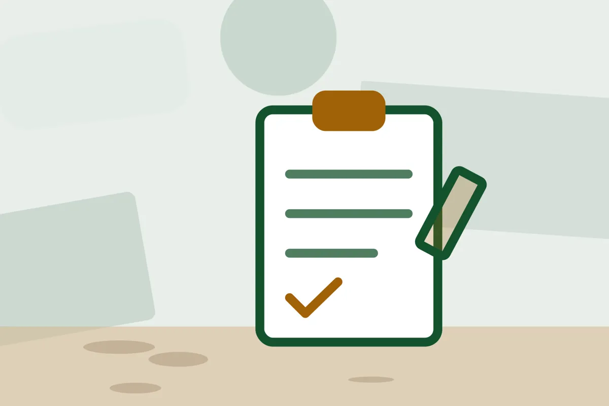 Illustration of an estimate clipboard